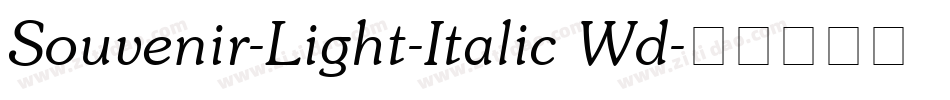 Souvenir-Light-Italic Wd字体转换